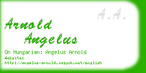 arnold angelus business card